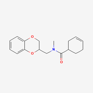 N-(2,3-dihydro-1,4-benzodioxin-3-ylmethyl)-N-methylcyclohex-3-ene-1-carboxamide