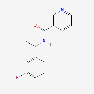 molecular formula C14H13FN2O B7489005 N-[1-(3-fluorophenyl)ethyl]pyridine-3-carboxamide 