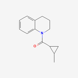 molecular formula C14H17NO B7489021 3,4-dihydro-2H-quinolin-1-yl-(2-methylcyclopropyl)methanone 