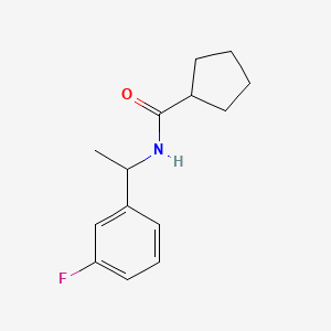 N-[1-(3-fluorophenyl)ethyl]cyclopentanecarboxamide