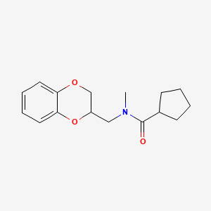 N-(2,3-dihydro-1,4-benzodioxin-3-ylmethyl)-N-methylcyclopentanecarboxamide