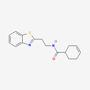 N-[2-(1,3-benzothiazol-2-yl)ethyl]cyclohex-3-ene-1-carboxamide