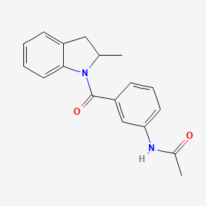 N-[3-(2-methyl-2,3-dihydroindole-1-carbonyl)phenyl]acetamide