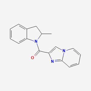 molecular formula C17H15N3O B7489075 Imidazo[1,2-a]pyridin-2-yl-(2-methyl-2,3-dihydroindol-1-yl)methanone 