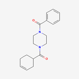 molecular formula C18H22N2O2 B7489078 (4-Benzoylpiperazin-1-yl)-cyclohex-3-en-1-ylmethanone 