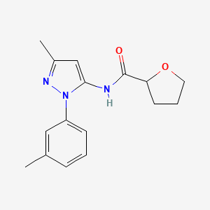 N-[5-methyl-2-(3-methylphenyl)pyrazol-3-yl]oxolane-2-carboxamide