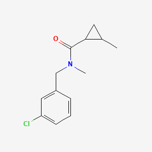 molecular formula C13H16ClNO B7489111 N-[(3-chlorophenyl)methyl]-N,2-dimethylcyclopropane-1-carboxamide 