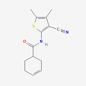 N-(3-cyano-4,5-dimethylthiophen-2-yl)cyclohex-3-ene-1-carboxamide