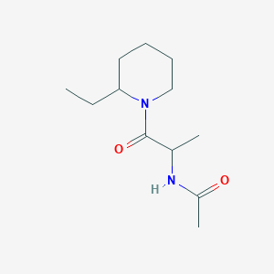 molecular formula C12H22N2O2 B7489146 N-[1-(2-ethylpiperidin-1-yl)-1-oxopropan-2-yl]acetamide 