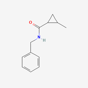 molecular formula C12H15NO B7489154 N-benzyl-2-methylcyclopropane-1-carboxamide 