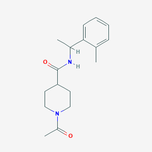 molecular formula C17H24N2O2 B7489188 1-acetyl-N-[1-(2-methylphenyl)ethyl]piperidine-4-carboxamide 