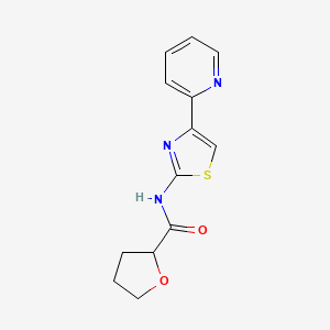 molecular formula C13H13N3O2S B7489206 N-(4-pyridin-2-yl-1,3-thiazol-2-yl)oxolane-2-carboxamide 