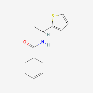 molecular formula C13H17NOS B7489254 N-(1-thiophen-2-ylethyl)cyclohex-3-ene-1-carboxamide 