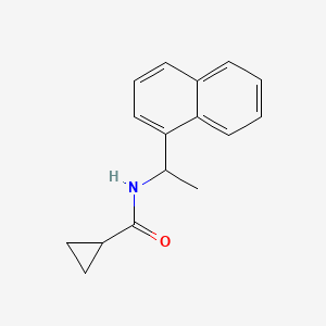 molecular formula C16H17NO B7489261 N-[1-(naphthalen-1-yl)ethyl]cyclopropanecarboxamide 