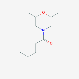 molecular formula C12H23NO2 B7489344 1-(2,6-Dimethylmorpholin-4-yl)-4-methylpentan-1-one 