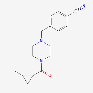 4-[[4-(2-Methylcyclopropanecarbonyl)piperazin-1-yl]methyl]benzonitrile