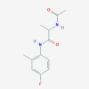 2-acetamido-N-(4-fluoro-2-methylphenyl)propanamide