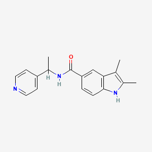 2,3-dimethyl-N-(1-pyridin-4-ylethyl)-1H-indole-5-carboxamide