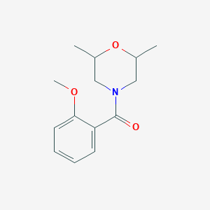 molecular formula C14H19NO3 B7489420 (2,6-Dimethylmorpholin-4-yl)-(2-methoxyphenyl)methanone 