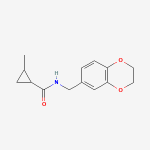 N-(2,3-dihydro-1,4-benzodioxin-6-ylmethyl)-2-methylcyclopropane-1-carboxamide