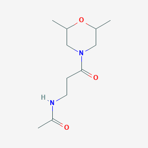 N-[3-(2,6-dimethylmorpholin-4-yl)-3-oxopropyl]acetamide