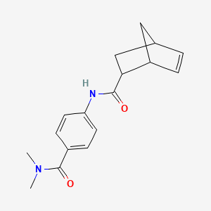 molecular formula C17H20N2O2 B7489476 N-[4-(dimethylcarbamoyl)phenyl]bicyclo[2.2.1]hept-5-ene-2-carboxamide 