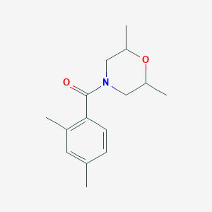 molecular formula C15H21NO2 B7489491 (2,6-Dimethylmorpholin-4-yl)-(2,4-dimethylphenyl)methanone 