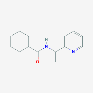 molecular formula C14H18N2O B7489522 N-(1-pyridin-2-ylethyl)cyclohex-3-ene-1-carboxamide 