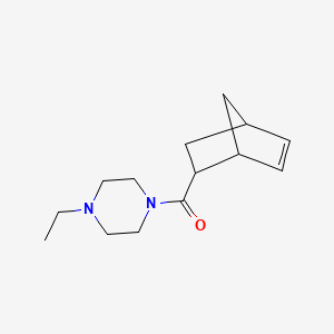 molecular formula C14H22N2O B7489550 2-Bicyclo[2.2.1]hept-5-enyl-(4-ethylpiperazin-1-yl)methanone 