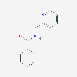 molecular formula C13H16N2O B7489582 N-(pyridin-2-ylmethyl)cyclohex-3-ene-1-carboxamide 