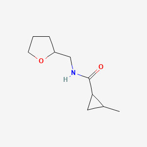 molecular formula C10H17NO2 B7489634 2-methyl-N-(oxolan-2-ylmethyl)cyclopropane-1-carboxamide 