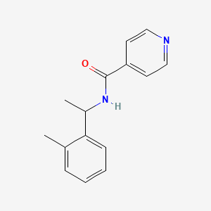 molecular formula C15H16N2O B7489644 N-[1-(2-methylphenyl)ethyl]pyridine-4-carboxamide 