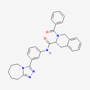 2-benzoyl-N-[3-(6,7,8,9-tetrahydro-5H-[1,2,4]triazolo[4,3-a]azepin-3-yl)phenyl]-3,4-dihydro-1H-isoquinoline-3-carboxamide