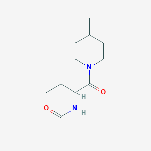 N-[3-methyl-1-(4-methylpiperidin-1-yl)-1-oxobutan-2-yl]acetamide