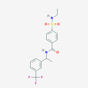 4-(ethylsulfamoyl)-N-[1-[3-(trifluoromethyl)phenyl]ethyl]benzamide