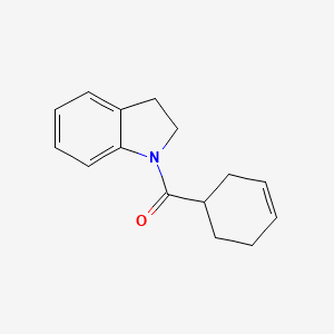 molecular formula C15H17NO B7489730 Cyclohex-3-en-1-yl(2,3-dihydroindol-1-yl)methanone 