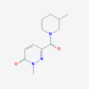 molecular formula C12H17N3O2 B7489732 2-Methyl-6-(3-methylpiperidine-1-carbonyl)pyridazin-3-one 