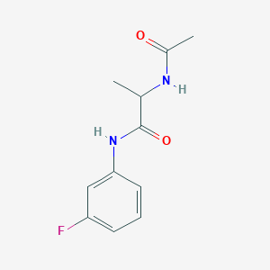 2-acetamido-N-(3-fluorophenyl)propanamide