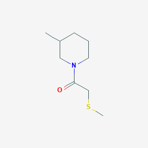 molecular formula C9H17NOS B7489745 1-(3-Methylpiperidin-1-yl)-2-methylsulfanylethanone 