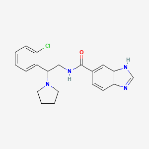 N-[2-(2-chlorophenyl)-2-pyrrolidin-1-ylethyl]-3H-benzimidazole-5-carboxamide