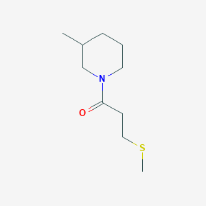 molecular formula C10H19NOS B7489755 1-(3-Methylpiperidin-1-yl)-3-methylsulfanylpropan-1-one 