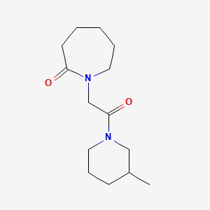 molecular formula C14H24N2O2 B7489799 1-[2-(3-Methylpiperidin-1-yl)-2-oxoethyl]azepan-2-one 