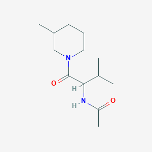 N-[3-methyl-1-(3-methylpiperidin-1-yl)-1-oxobutan-2-yl]acetamide