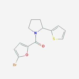 molecular formula C13H12BrNO2S B7489832 (5-Bromofuran-2-yl)-(2-thiophen-2-ylpyrrolidin-1-yl)methanone 