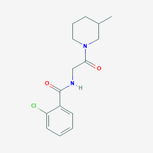 molecular formula C15H19ClN2O2 B7489847 2-chloro-N-[2-(3-methylpiperidin-1-yl)-2-oxoethyl]benzamide 