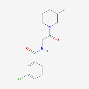 3-chloro-N-[2-(3-methylpiperidin-1-yl)-2-oxoethyl]benzamide