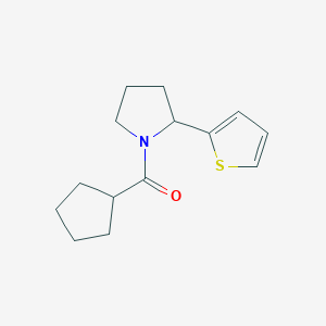 molecular formula C14H19NOS B7489866 Cyclopentyl-(2-thiophen-2-ylpyrrolidin-1-yl)methanone 