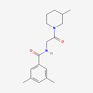 3,5-dimethyl-N-[2-(3-methylpiperidin-1-yl)-2-oxoethyl]benzamide