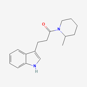 molecular formula C17H22N2O B7489894 3-(1H-indol-3-yl)-1-(2-methylpiperidin-1-yl)propan-1-one 