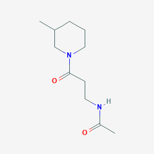 molecular formula C11H20N2O2 B7489920 N-[3-(3-methylpiperidin-1-yl)-3-oxopropyl]acetamide 